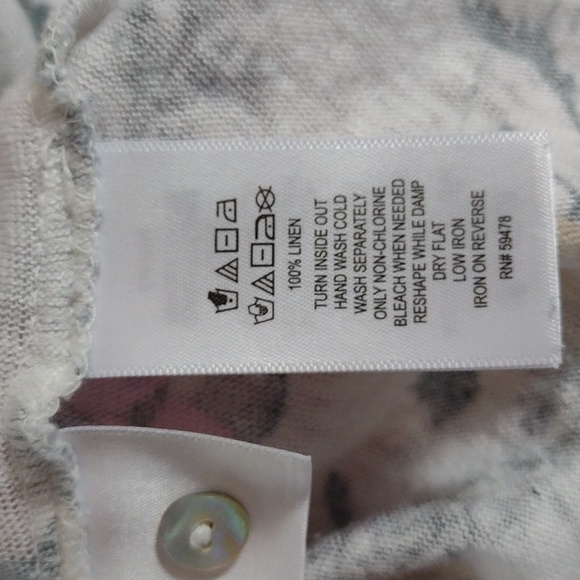 Rachel Ashwell 100% linen floral top - Picture 7 of 7